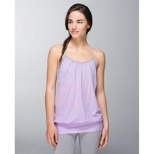 Lululemon $64‎ Women's No Limits Tank Built In Bra Yoga Pretty Purple Size 4